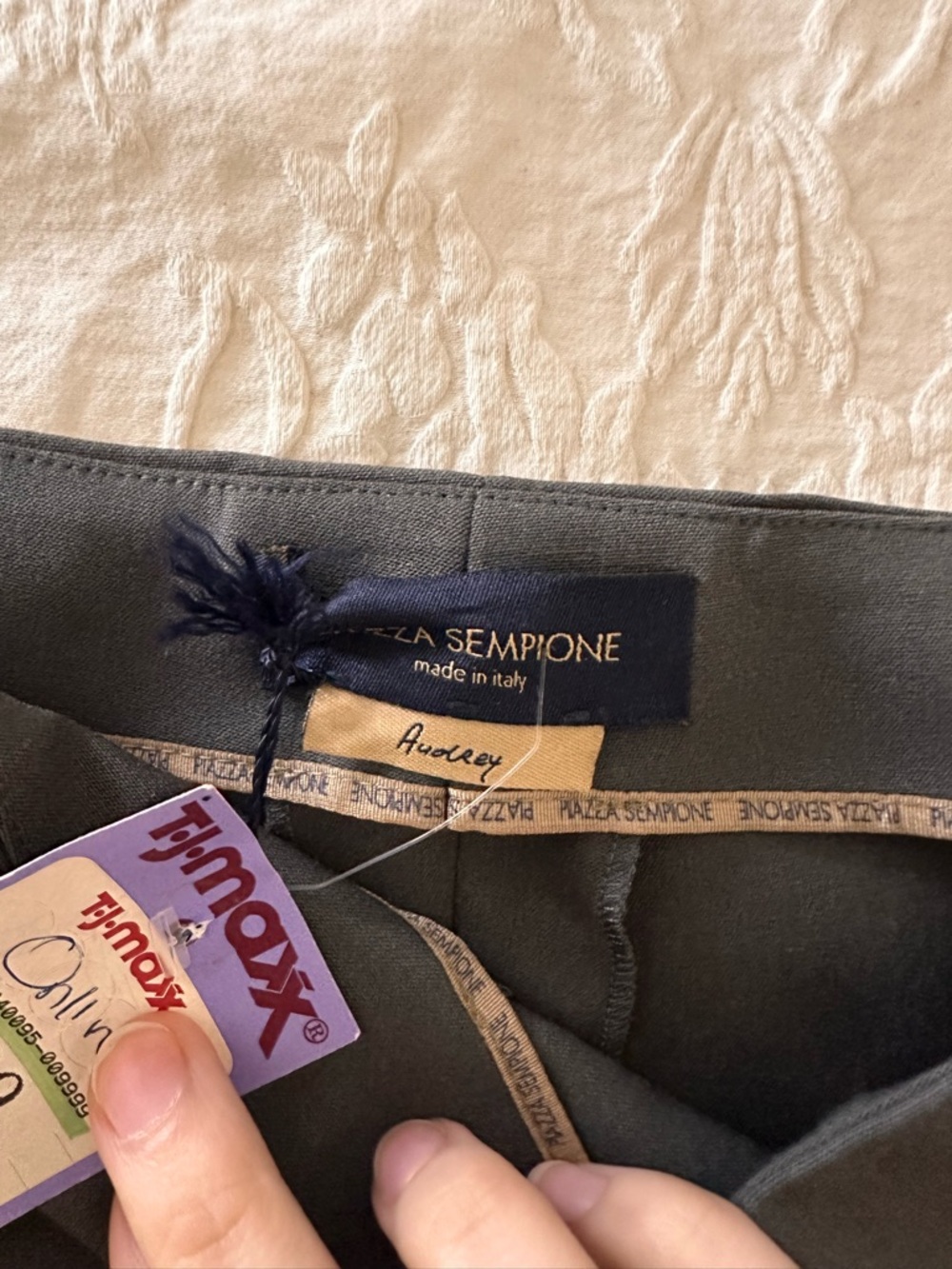 Piazza Sempione Olive Green Trousers - Picture 2 of 7